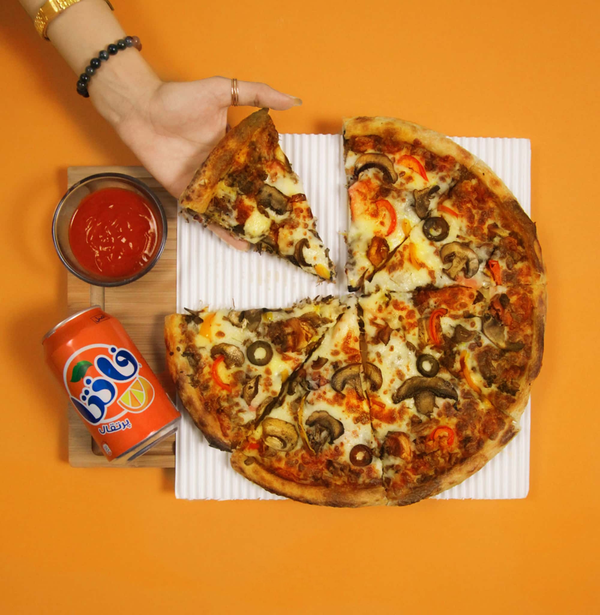 تصویر  سینگل زیر پیتزا سایز 21 بسته 50 عددی