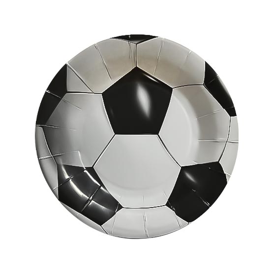 تصویر  بشقاب تم مدل توپ فوتبال بسته 10 عددی